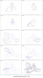 How To Draw Sebastian From The Little Mermaid Printable Step By Step Drawing  Sheet : Drawingtutorials101.Com