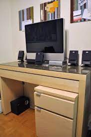 Under desk keyboard drawer alema hardware. Dressing Table To Hidden Keyboard Tray Desk Ikea Hackers Ikea Desk Diy Computer Desk Desk Storage