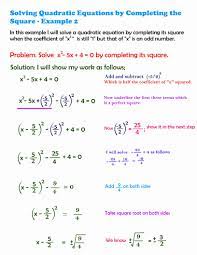 Completing The Square Practice Worksheet Beautiful 9 4 Solving Quadratic Equations By Pleting The Squ Solving Quadratic Equations Quadratics Quadratic Equation