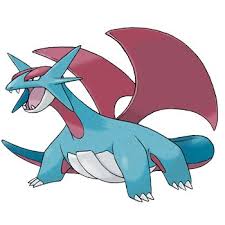 Blue's rhydon using megahorn in pokémon adventures. Salamence Salamence Is A Quadruped Draconic Pokemon With A Long Tapering Tail It Is Primarily Blue With A Gray Pokemon Pokedex Pokemon Dragon Type Pokemon