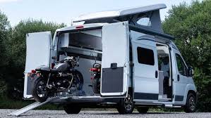 Citroen Goes Motorcycle Camping With Jumper Biker Camper Van Citroen Jumper Motorcycle Camping Motorcycle Campers