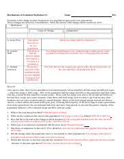 The theory of evolution explains how the enormous variety of life could come into existence. Mechanisms Of Evolution Ws Docx Mechanisms Of Evolution Worksheet 1 Name Per Evolution Is The Change In Allele Frequencies In A Population Gene Pool Course Hero