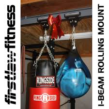 Here S The Best Way To Hang A Heavy Bag From A Steel I Beam The Firstlaw Fitness I Beam Rolling Mount Allows You To Roll Your He At Home Gym Home Gym Diy