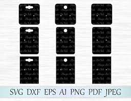 Earring Cards Svg Earring Display Cards Svg Earring Display Etsy In 2020 Earring Cards Earring Cards Template Display Cards