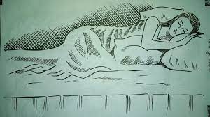 How To Draw The Sleeping Girl(Drawing A Sleeping Girl) Very Easily - Youtube