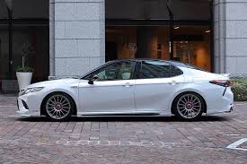 2019 2018 camry xse windchill pearl / midnight pearl two tone eibach springs pro kit , sfactor fabrication splitters , cuztom tuning carbon fiber mirror. Artisan Spirits Black Label Body Kit On The Toyota Camry