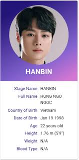 I Land Hanbin Kpop Profiles Hanbin My Land Kpop Profiles