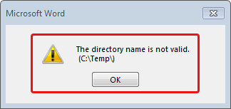 Fix The Directory Name Is Invalid Error In Windows 10