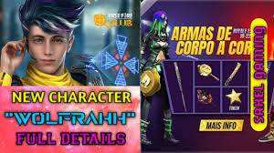 Free Fire New Character Wolfrahh Full Details Ob22 Update Garena Free Fire Youtube