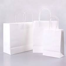 White Paper Bags With Twisted Handles By Paperbag Shoppingbag Ecofriendlybags Paper Bag Shopping Bag Design Interesting Packaging Design