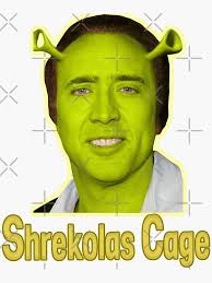 Wonderful Memory Nicholas Cage Graphic For Fan Sticker