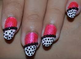There are plenty of ideas which can be used to paint nails uniquely. Pink Black Nail Design Cute Easy Nail Art Love For Nail Polish