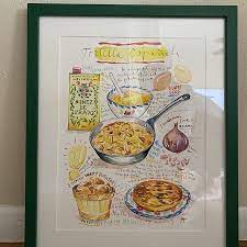 Chinese Noodle Recipe Poster Sichuan Food Art Print Asian Kitchen Wall Art Chinese Restaurant Decor Watercolor Painting Cook In China In 2021 Watercolor Cookies Recipe Drawing Coffee Art Print