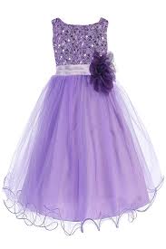 Girls Lavender Sequin Party Dress W Lettuce Tulle Hem 2t 14 Rachel S Promise Girls Formal Dresses Lavender Flower Girl Dress Purple Flower Girl Dress