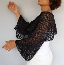 Black Lace Evening Dress Cover Up Long Sleeved Shrug Bolero In 2020 Shawls For Evening Dresses Black Lace Evening Dress Lace Evening Dresses