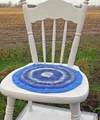 Stuhlauflage Sitzkissen Rund Gefilzt Wolle Blau Sitzkissen Rund Sitzkissen Bunte Stuhle