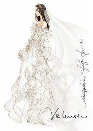 Hand Painted Wedding Dress 1 Wedding Dress Sketches Fashion Art Illustration Dress Sketches