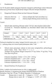 Pengantar statistik â penyajian data dan distribusi frekuensi source code menggunakan matlab : Contoh Soal Chi Kuadrat Contoh Soal Dan Materi Pelajaran 3