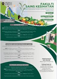 Kemasukan dengan sijil pelajaran malaysia / vokasional (spm/spmv). Fakulti Sains Kesihatan Universiti Sultan Zainal Abidin Facebook