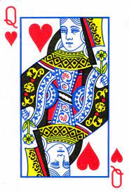 In french playing cards, the usual rank of a queen is between the king and the jack. Queen Of Hearts Card By Elliotbuttons On Deviantart Queen Of Hearts Card Playing Cards Art Heart Cards