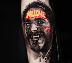 So, he got the 'texas map' tattoo inked behind his left ear. Post Malone Tattoo By Mashkow Tattoo Post 30737