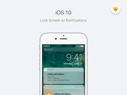 Ios 10 Lock Screen Made In Sketch By Luis Kentzler Ios 10 Ios Lockscreen Ios
