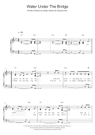 Water Under The Bridge Sheet Music Adele Easy Piano