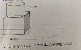 Cara menghitung volume bangun ruang gabungan, part 2 materi terkait cara menghitung volume bangun ruang gabungan Volume Gabungan Kubus Dan Tabung Adalah Brainly Co Id