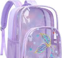 Amazon.com | BLUEFAIRY Clear Backpack for Girls 17 Inch ...