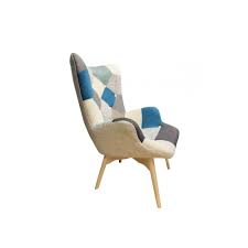 Il peut exister de très légères variations dans la combinaison des tissus qui composent le patchwork. Meubletmoi Fauteuil Patchwork Scandinave Pearl Chaises Rue Du Commerce