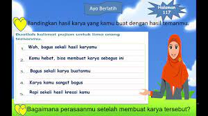Setelah mewawancarai teman, cobalah berlatih membuat kalimat pujian kepada temanmu. Pembelajaran Tematik Kelas 1 Tema 7 Subtema 3 Pb 4 Youtube