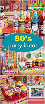 The 80s was all about bright colours and boldshapes. 1980 S Birthday Radical 80 S Themed 30th Birthday Party Catch My Party 80s Theme Party 80s Birthday Parties 40th Birthday Parties