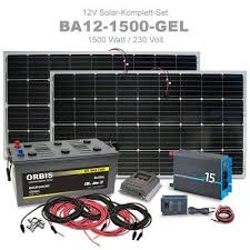Insel Solaranlage 1500w Komplettset 12v 230v Ba12 1500 Gel Solaranlage Solar Anlage