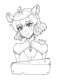 Greeting Card Custom Card Blank Card Anime Print Cute Girl Etsy In 2021 Anime Blank Cards Drawing Base