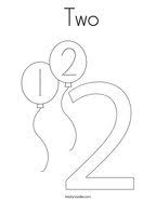Free preschool number coloring sheets lifewiththepeppers com. Number 2 Coloring Pages Twisty Noodle