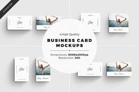 A high quality free front/ back business card mockups of all types. 4 Business Card Mockups Graphic By Simply Swapnil Creative Fabrica