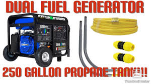 If you listen closely, in some cases you'll be able to hear a slight difference in the first syllable of the two different words. Duromax Xp13000eh Generator Connected To 250 Gallon Propane Tank Youtube