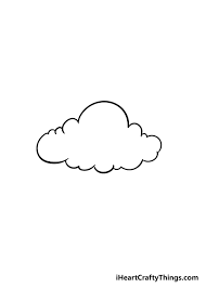 Begin the drawing with the other shape of the cloud. Cloud Drawing How To Draw A Cloud Step By Step