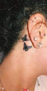 Cute Tattoos Behind Ear Beautiful Candy Ensaioinfantil Mundorosa Behind Ear Tattoos Neck Tattoos Women Cute Tattoos For Women