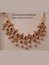 Sri Mahalaxmi Gems And Jewellers In 2020 Gold Necklace Designs Necklace Designs Jewels