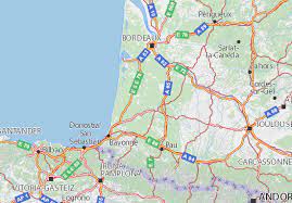 Et ça continue nous voilà à lit et mixe ou se trouve ce joyau de la côte landaise ! Carte Michelin Landes Plan Landes Viamichelin