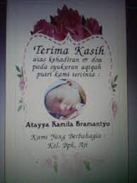 Ucapan terima kasih kotak nasi printing jemberjember. Jual Kartu Ucapan Terima Kasih Souvenir Aqiqah Bebas Di Lapak Kasiyati Aas Bukalapak