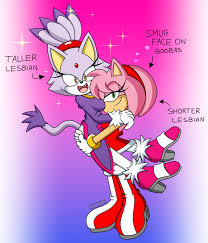 320589 - suggestive, artist:jalonso980, amy rose (sonic), blaze the cat ( sonic), cat, eulipotyphlan, feline, hedgehog, mammal, anthro, plantigrade  anthro, sega, sonic the hedgehog (series), blazamy (sonic), blushing,  boots, bottomwear, breasts, clothes ...