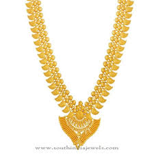 Kerala Gold Haram Design From Lalitha Jewellery South India Jewels Gold Necklace Designs Bridal Gold Jewellery Designs Bridal Gold Jewellery