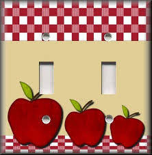 loading apple kitchen decor, red