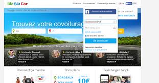 Blablacar Connexion Depuis L Acces Rapide De La Barre Horizontale Oublie Moi Connexion Voyager Moins Cher