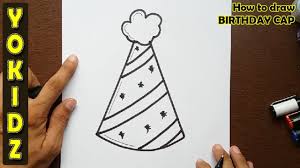 How To Draw Birthday Cap Youtube Print, then cut out the template. how to draw birthday cap