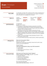 This stylish cv template has been designed with engineering roles in mind, although it could easily be adapted to a multitude of other positions. Telecom Engineer Resume Sample 2021 Writing Tips Resumekraft