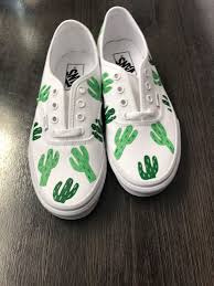 Cactus Women S Hand Painted Vans Etsy Decorated Shoes Painted Shoes Diy Canvas Shoes Diy