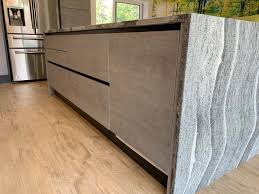How much do kitchen islands cost? Concrete Kitchen Island With Wrap Around Quartz Worktop Contemporary Kitchen Buckinghamshire By Lima Kitchens Houzz Uk